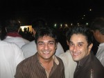 Azfar and Mani at PTI Dharna in Karachi