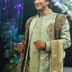 Waseem Akram walks at the ramp of Bridal Couture Week Lahore 2011