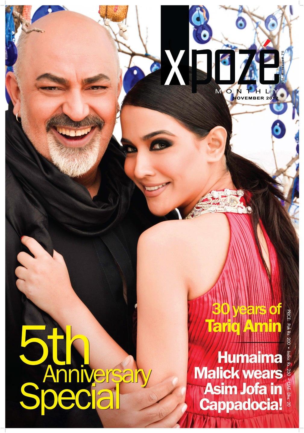 Humaima with Tariq Amin on Xpose Magazine Cover